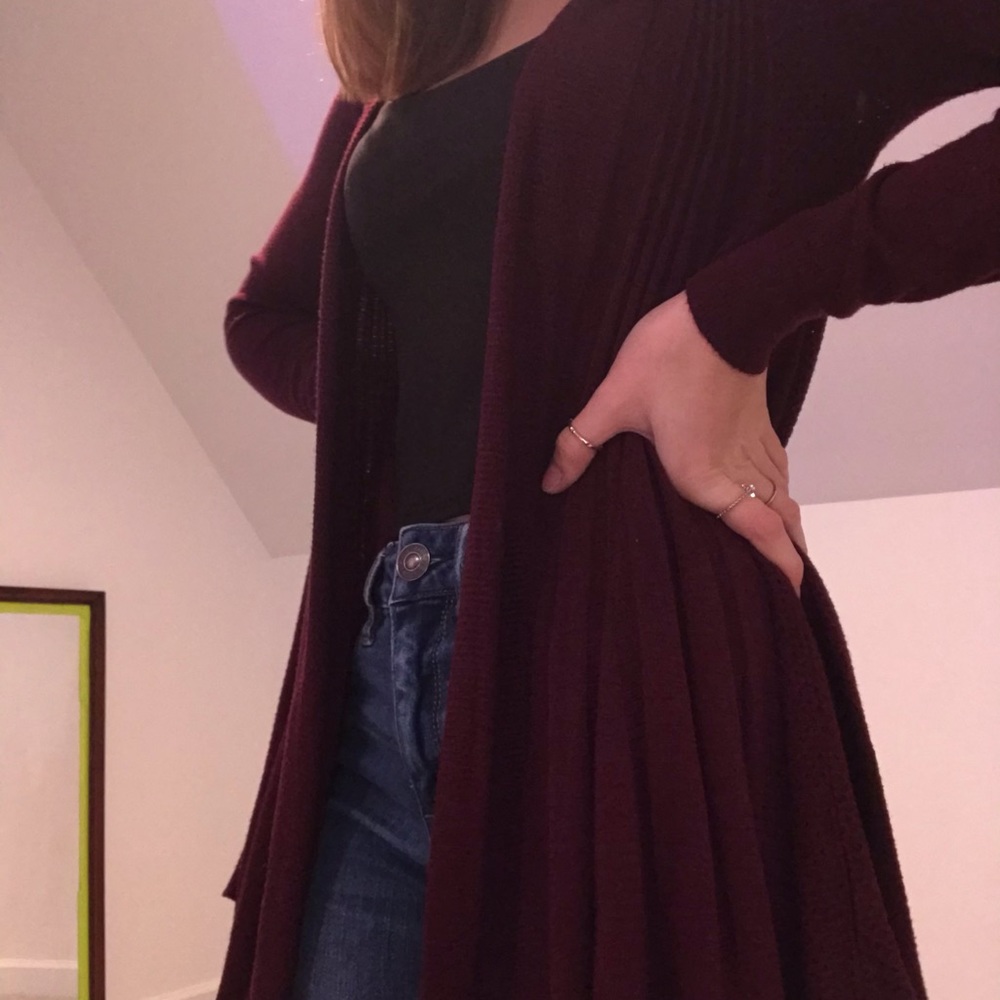 Maroon Cardigan
